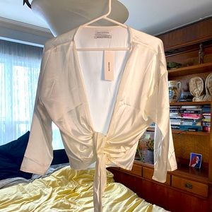 NEW URBAN OUTFITTERS SILK CARDIGAN